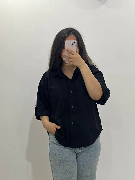 شومیز لینن مشکی