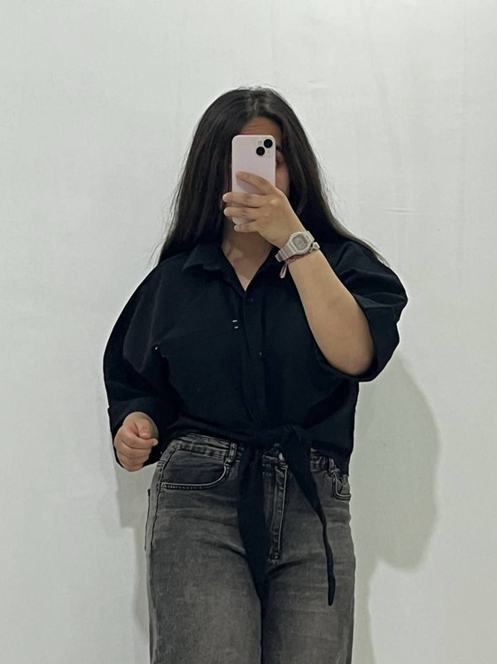 شومیز گره ای مشکی