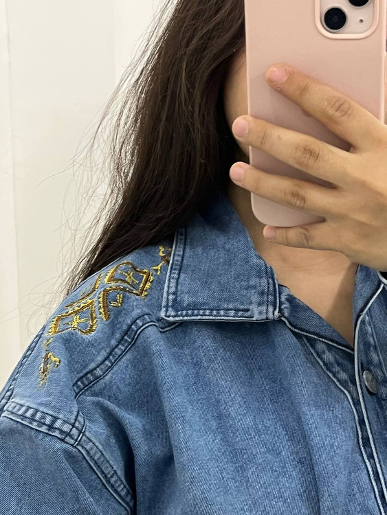 شومیز جین گلدوزی