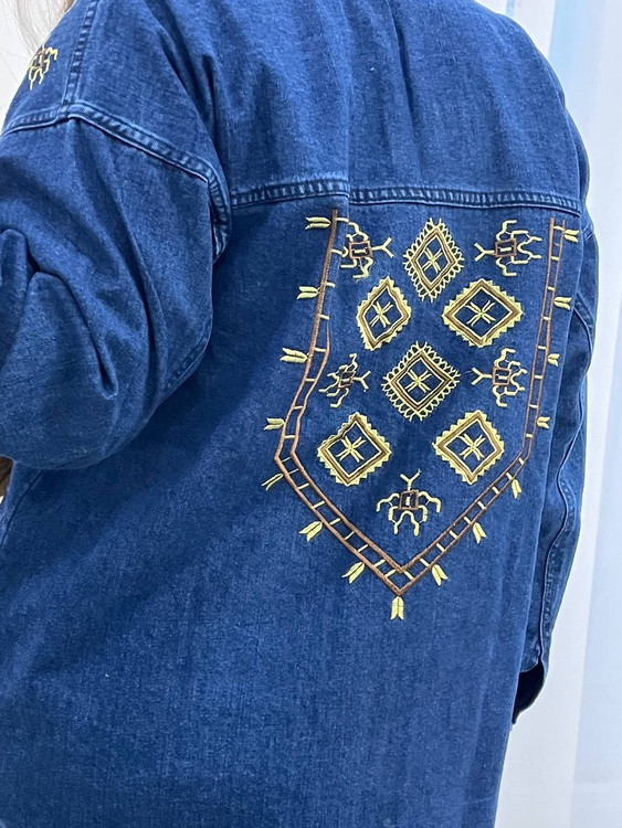 شومیز جین گلدوزی