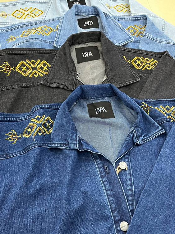 شومیز جین گلدوزی