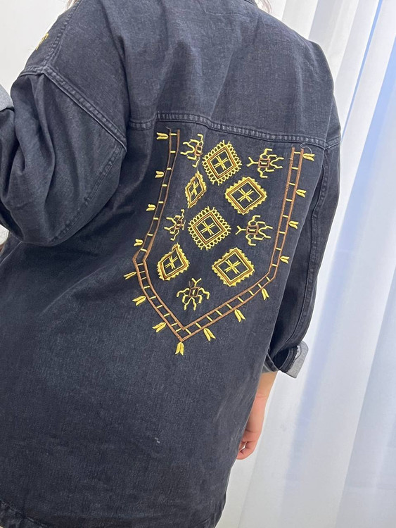 شومیز جین گلدوزی