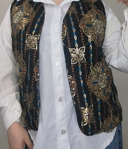 جلیقه مخمل پولکی