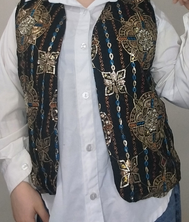 جلیقه مخمل پولکی