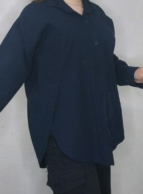 شومیز بغل هلال سورمه ای